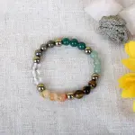 🌿 Charutty Authentic Plain Karungali Mala (108+1 Beads) + Dhan Yog Bracelet (21–23 Beads) Combo Pack | 6–8 mm | Lab Certified & Temple Blessed