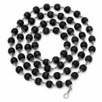 ✨ Karungali Silver Cap Malai – Certified | Pure Ebony Wood | 54 Beads (6-8 mm) ✨