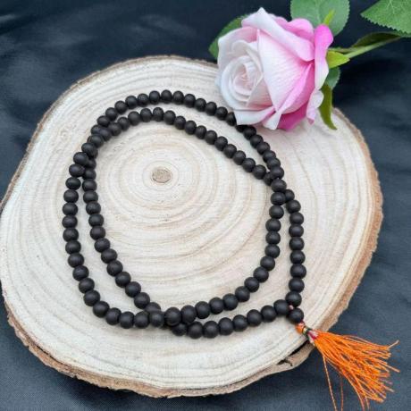 🌿 Charutty Authentic Plain Karungali Mala (108+1 Beads) + Dhan Yog Bracelet (21–23 Beads) Combo Pack | 6–8 mm | Lab Certified & Temple Blessed