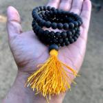 🔮 Original Karungali Malai (Black Ebony) – 6 to 8 mm 108 +1 Beads | Certified Natural | Lab Tested