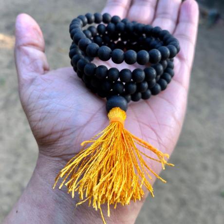 🔮 Original Karungali Malai (Black Ebony) – 6 to 8 mm 108 +1 Beads | Certified Natural | Lab Tested