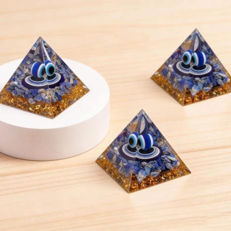 🧿 Original Evil Eye Protection 5cm/6cm Pyramid| 100% Natural Stone 🧿