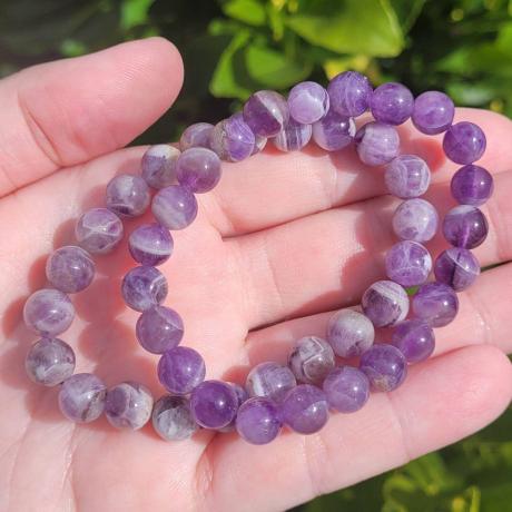 💜 Original Purple Natural Amethyst Bracelet (Unisex 8mm) | Lab Certified💜