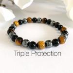 ⚔️ Original Triple Power Protection Bracelet (Unisex, 8mm) | Lab Certified ⚔️
