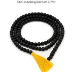 🌿 Charutty Authentic Plain Karungali Mala (108+1 Beads) + Dhan Yog Bracelet (21–23 Beads) Combo Pack | 6–8 mm | Lab Certified & Temple Blessed