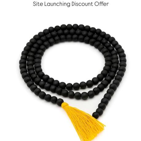 🌿 Charutty Authentic Plain Karungali Mala (108+1 Beads) + Dhan Yog Bracelet (21–23 Beads) Combo Pack | 6–8 mm | Lab Certified & Temple Blessed