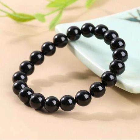 🛡️ Original Black Natural Tourmaline Bracelet (Unisex, 8mm) | Lab Certified🛡️
