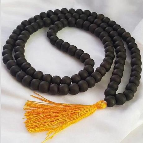 🔮 Original Karungali Malai (Black Ebony) – 6 to 8 mm 108 +1 Beads | Certified Natural | Lab Tested