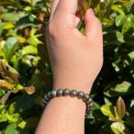 ✨ Natural Pyrite Healing Crystal Bracelet | 8mm Beads | Unisex (Women & Men)