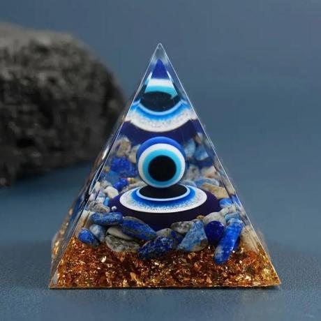 🧿 Original Evil Eye Protection 5cm/6cm Pyramid| 100% Natural Stone 🧿