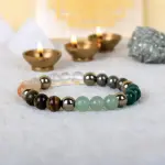 🌿 Charutty Authentic Plain Karungali Mala (108+1 Beads) + Dhan Yog Bracelet (21–23 Beads) Combo Pack | 6–8 mm | Lab Certified & Temple Blessed