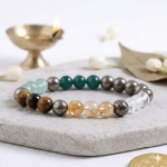 🌿 Charutty Authentic Plain Karungali Mala (108+1 Beads) + Dhan Yog Bracelet (21–23 Beads) Combo Pack | 6–8 mm | Lab Certified & Temple Blessed