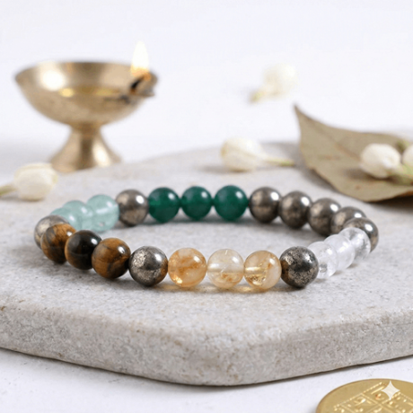 🌿 Charutty Authentic Plain Karungali Mala (108+1 Beads) + Dhan Yog Bracelet (21–23 Beads) Combo Pack | 6–8 mm | Lab Certified & Temple Blessed