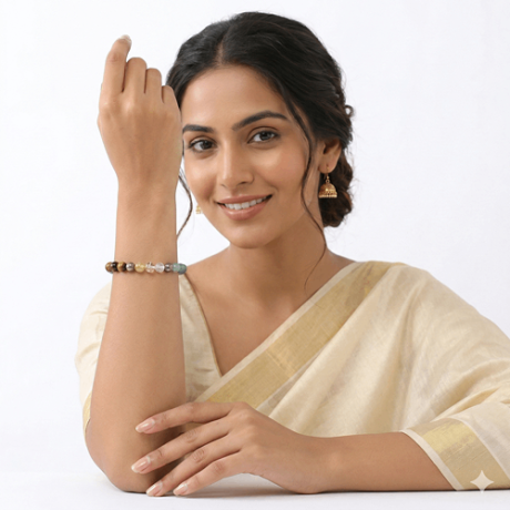 💰Original Dhan Yog Bracelet with FREE Raw Selenite Plate | Money Magnet Bracelet 8mm | Lab Certified💰