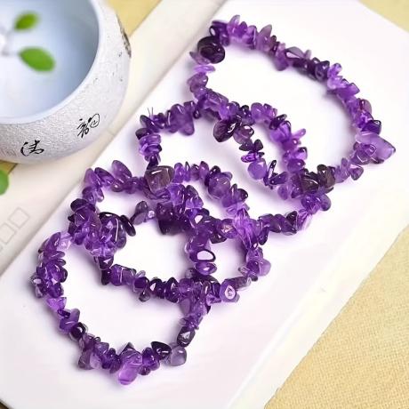 ✨ Charutty Amethyst Gemstone Chip Bracelet | Lab Certified ✨