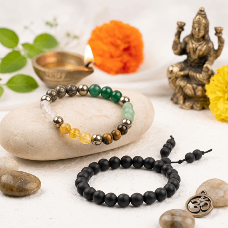 ✨ Charutty original Dhanyog + Karungali Combo Bracelets | Lab Certified✨