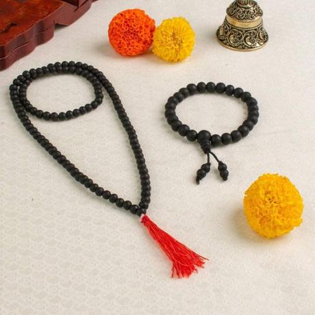 🔮 Charutty Original Karungali Mala (108+1 Beads) + Karungali Bracelet (6–8 mm) 🔮 Combo