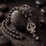 🔱 Original Karungali Mala With Trishul Pendant  | Lab Certified🔱