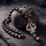 🔱 Original Karungali Mala With Trishul Pendant  | Lab Certified🔱