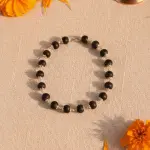 Original Silver Cap Karungali Bracelet | 6-8 mm Beads | 17-23 Beads | 100% Natural | Lab Certified + Temple Puja Blessed