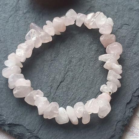 ✨ Charutty Rose Quartz Chip Bracelet  | Lab Certified✨