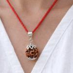 ॐ Original Nepal Origin 5 Mukhi (Panchmukhi) Rudraksha  Pendent with Certificate ॐ